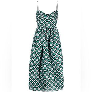 Stine Goya Arya check pattern midi dress